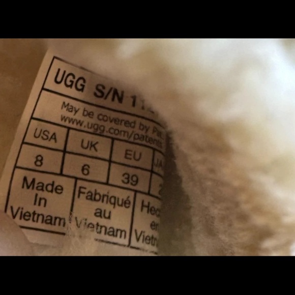 UGG Cream and Black Plush Slippers - Picture 5 of 5